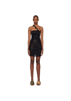 VAILLANT Black Bustier Minidress