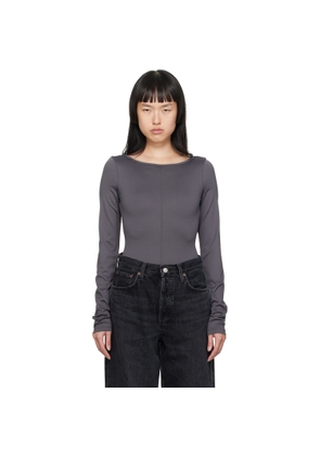 AGOLDE Gray Paulette Bodysuit