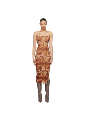 Miaou Orange Lila Midi Dress