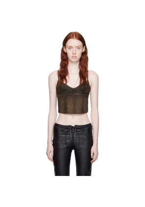 Miaou Brown Kiko Denim Tank Top