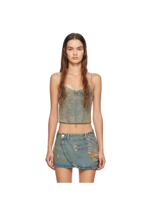 Miaou Blue Kiko Denim Tank Top