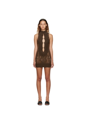 GUIZIO SSENSE Exclusive Brown Minidress