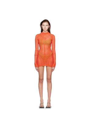 GUIZIO SSENSE Exclusive Orange Minidress