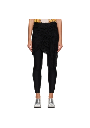 Pushbutton Black Layered Skirt