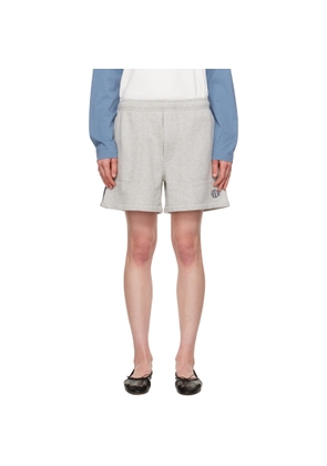 Bode Gray Crew Sweat Shorts