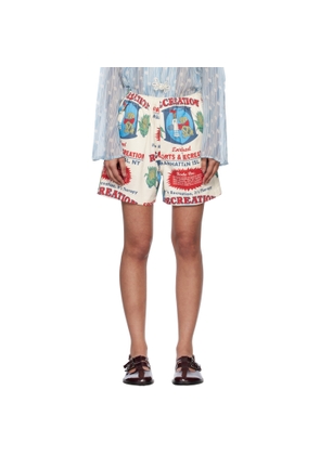 Bode Off-White Enrichment Shorts