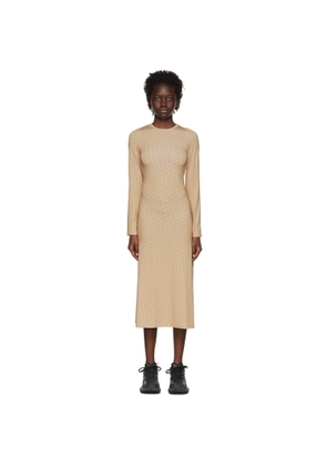 Rokh Brown Polyester Mid-Length Dress