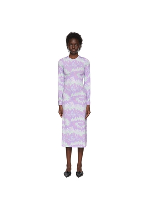 Rokh Purple Polyester Mid-Length Dress