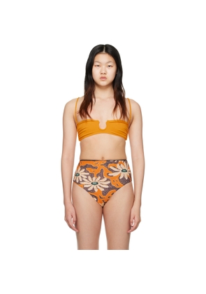 Nanushka Orange Mahy Bikini Top