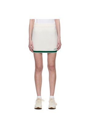 Casablanca Off-White & Green Knit Tennis Miniskirt