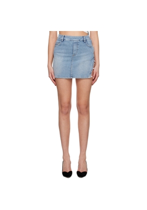 J6 Blue Button Denim Miniskirt