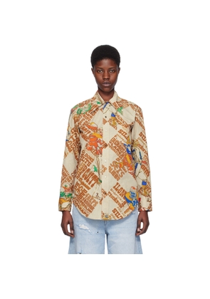 ERL Brown Printed Shirt