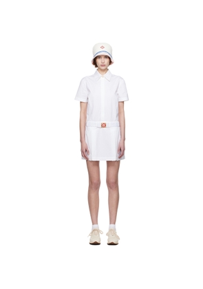 Casablanca White Pleated Cotton Tennis Minidress