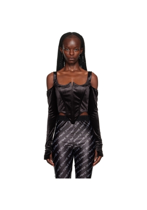 Versace Jeans Couture Black Cutout Blouse