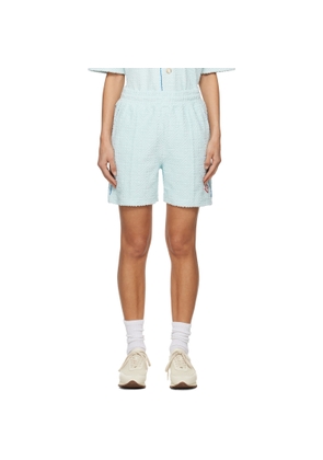 Casablanca Blue Monogram Towelling Shorts
