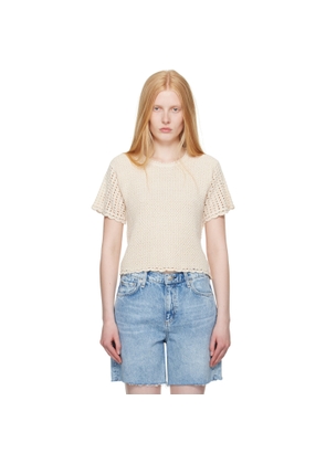 rag & bone Beige Khloe Short Sleeve T-shirt