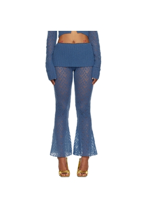 JUNEYEN Blue Hollow Out Trousers