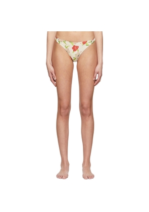 GANNI Off-White Twisted Bikini Bottoms
