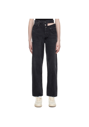 AGOLDE Black Broken Waistband Jeans