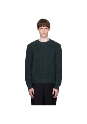 TOM FORD Blue Cashmere Wool Half Stitch Sweater