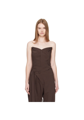 Ottolinger Brown Suiting Bustier Top