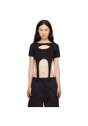 HELIOT EMIL Black Hail Harness T-Shirt