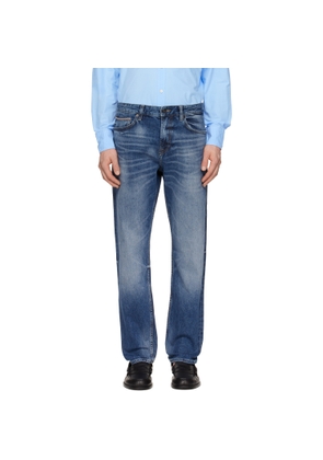 BOSS Navy Maine Regular-Fit Selvedge Denim Jeans