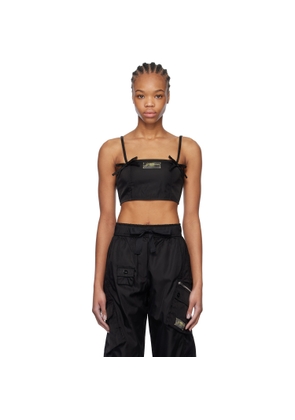 GANNI Black Duchesse Nylon Camisole