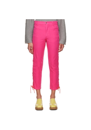 Eckhaus Latta Pink Laced Trousers