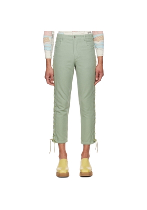 Eckhaus Latta Green Laced Trousers