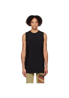 Eckhaus Latta Black Crewneck Tank Top