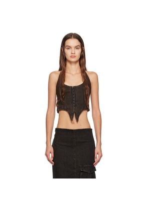 Miaou Black Dani Denim Tank Top