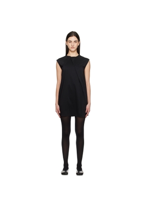MM6 Maison Margiela Black Shirting Darting Minidress