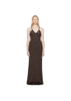 Aya Muse Brown Slip Maxi Dress