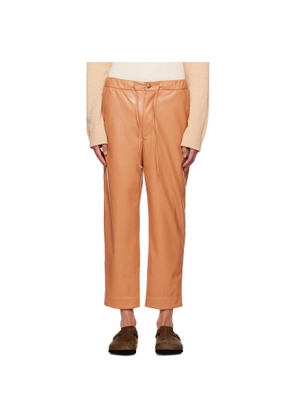 Nanushka Tan Jain Faux-Leather Pants