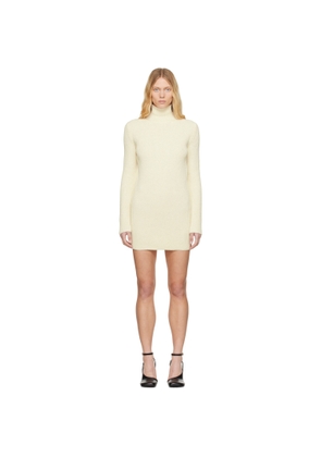 MM6 Maison Margiela Off-White Slitted Camionneur Minidress