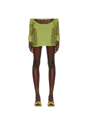 GUIZIO SSENSE Exclusive Green Miniskirt