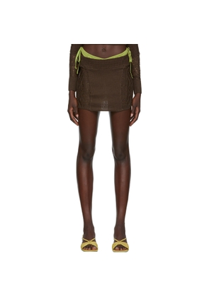 GUIZIO SSENSE Exclusive Brown Miniskirt