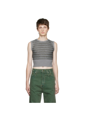 Eckhaus Latta Gray Ribbed Vest