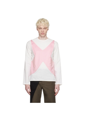 STRONGTHE SSENSE Exclusive White & Pink Long Sleeve T-Shirt