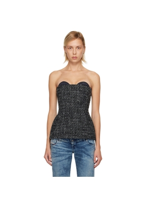 Diesel Black & Gray T-Orset Top