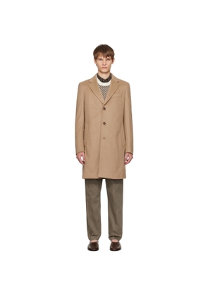 BOSS Beige Regular-Fit Wool & Cashmere Coat
