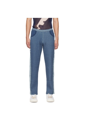 khanh brice nguyen SSENSE Exclusive Blue Lounge Pants