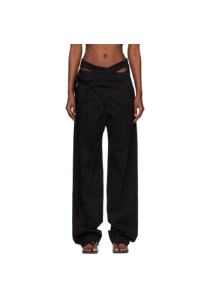Ottolinger Black & Tan Signature Wrap Suit Trousers