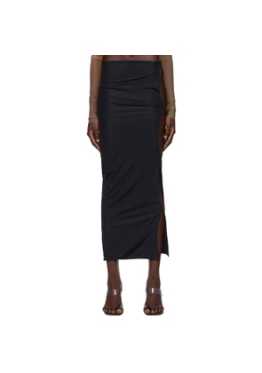 Jade Cropper Black Cut Out Midi Skirt