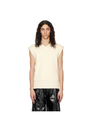 ANDREĀDAMO Off-White Layered Back Vest