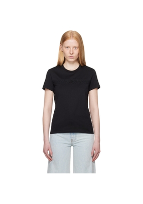Moncler Black Embroidered-Logo T-shirt