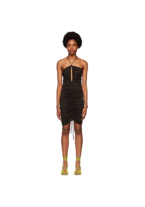 Bottega Veneta Black Halter Mini Dress