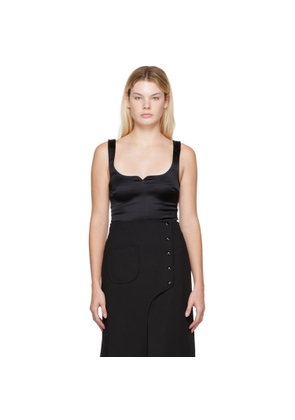 Courrèges Black Square Tank Top