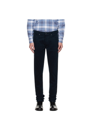 TOM FORD Navy 12 Waves Cord Stretch Slim Fit Trousers